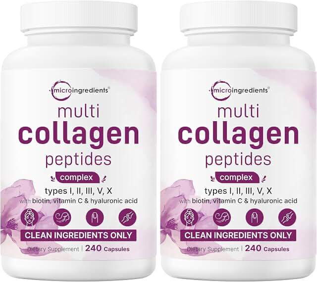 Micro Ingredients Multi Collagen Peptides — 480 Capsules, Pack of 2 product photograph