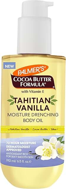 Palmer’s Tahitian Vanilla Moisture Drench Body Oil 192ml product packaging