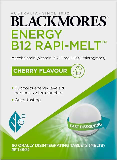 Blackmores Energy B12 Rapid Cherry product photograph
