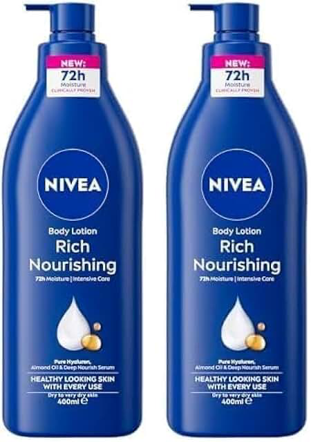 NIVEA Rich Nourishing Body Lotion 400ml Pack of 2 supplied product photo
