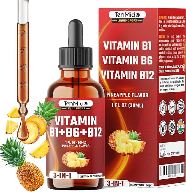 3-in-1 Vitamin B Complex Liquid Drops — B1, B6 & B12 product photograph