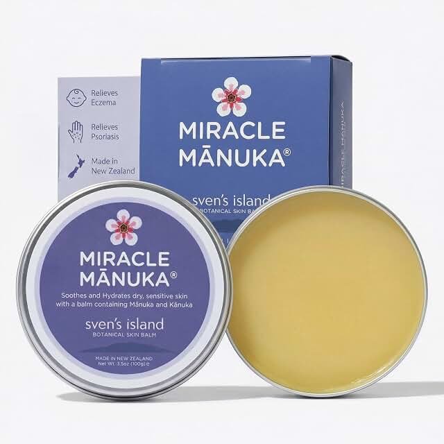Sven’s Island Miracle Manuka Skin Balm 100g product packaging
