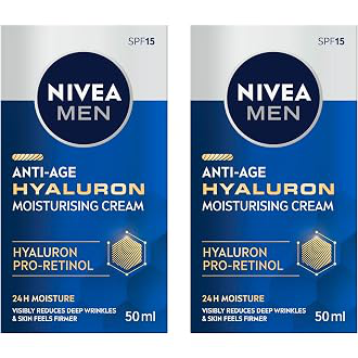 NIVEA MEN Anti-Age Face Cream SPF15 50ml Pack of 2 product photograph