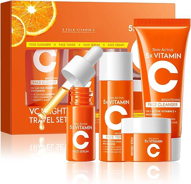 Vitamin C Serum, Cream, Toner & Cleanser Set product photograph