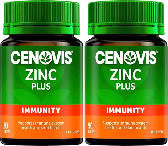 Cenovis Zinc Plus — 90 Tablets per Bottle, Pack of 2 product photograph
