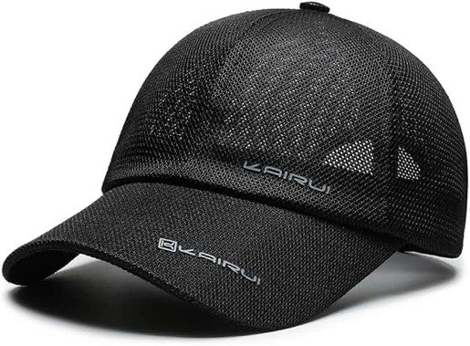 Roman Breathable Baseball Cap — Black