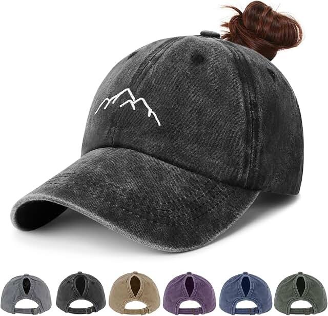Women’s Distressed Ponytail Baseball Cap
