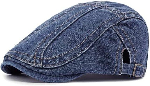 TRADERPLUS Adjustable Denim Newsboy Cap
