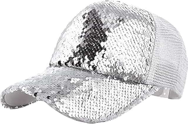 Women’s Glitter Sequin Mesh Baseball Cap