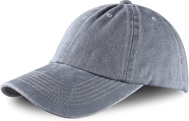 Vintage Washed Cotton Baseball Cap — Grey