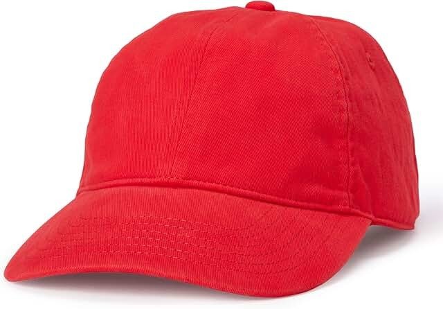 Women’s Washed Cotton Baseball Cap — Red