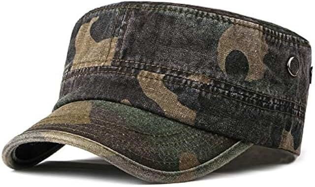 Adjustable Washed Cotton Military Cadet Cap
