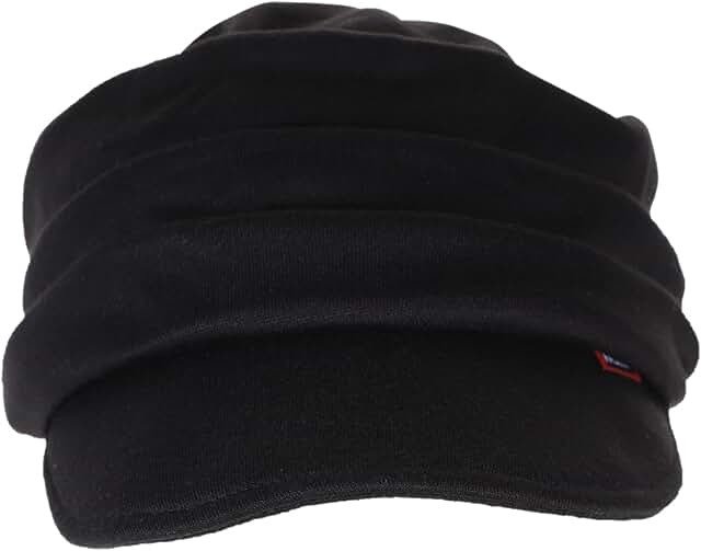 Abaodam Women’s Soft Peaked Cap — Black