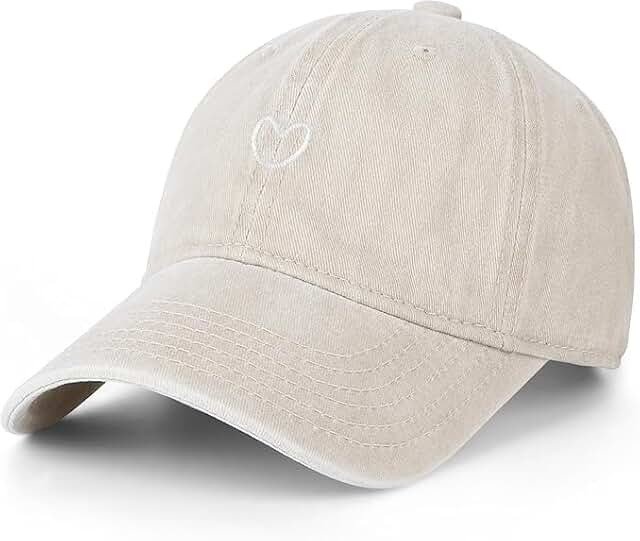 Women’s Heart Washed Twill Baseball Cap
