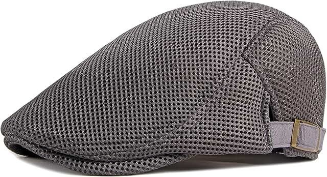 Men’s Breathable Mesh Flat Newsboy Cap