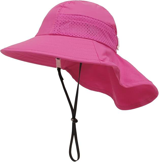 Baby & Toddler Sun Hat with Neck Flap — 6M-12Y