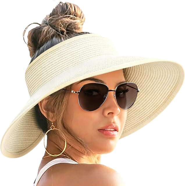 Women’s Sun Visor or Cap — Ponytail Opening, Packable