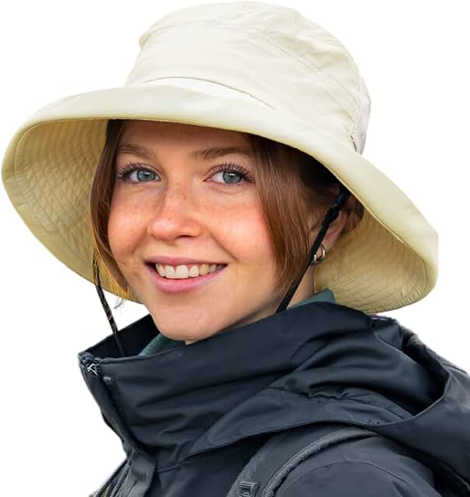 TOP-EX Men’s Bucket Sun Hat — Ponytail Opening, Packable — XL