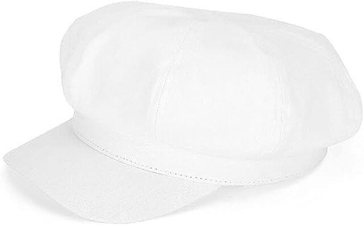 Women’s Newsboy Baker Boy Cap — White