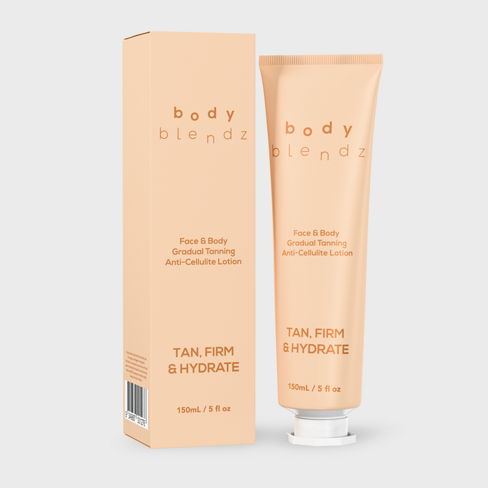 BodyBlendz Face & Body Gradual Tanning Lotion 150ml product packaging