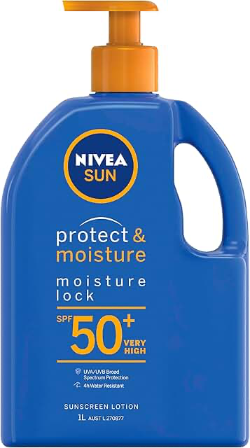 NIVEA SUN Protect & Moisture SPF50+ 1L product pack