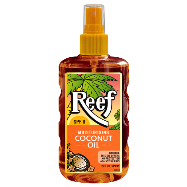 Reef moisturising coconut oil spray no SPF 220ml front label