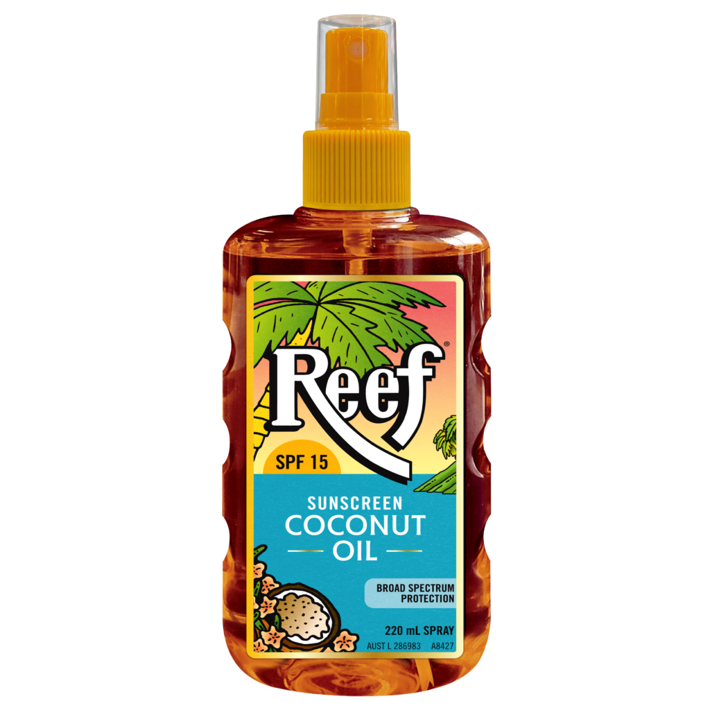 Reef SPF15 Coconut Sunscreen Oil Spray 220ml front pack