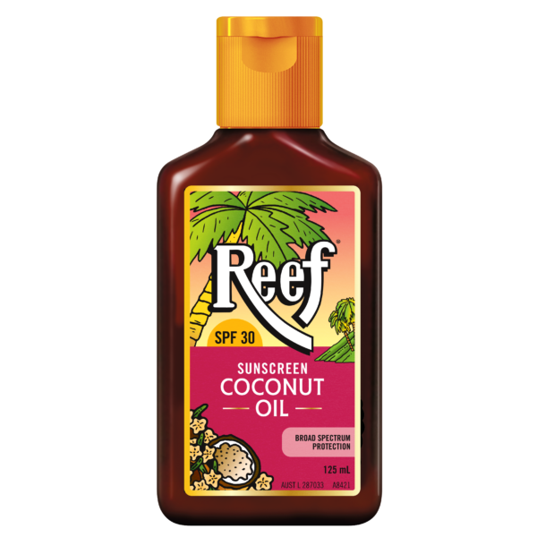 Reef SPF30 coconut sunscreen oil 125ml front label