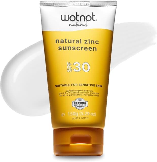 Wotnot Non-Nano Zinc Sunscreen SPF30 150g product packaging