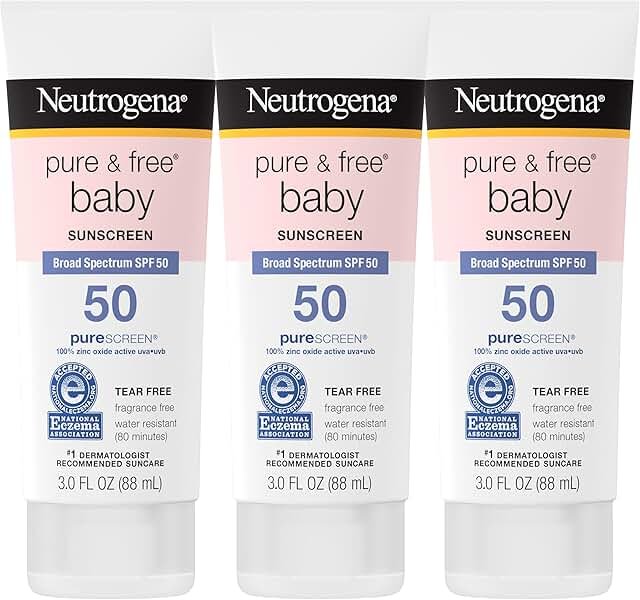 Neutrogena Pure & Free Baby Mineral Sunscreen Lotion SPF50 product packaging