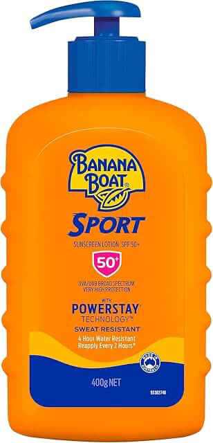 Banana Boat Sport Sunscreen Lotion SPF50+ 400g product packaging