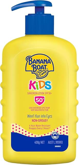 Banana Boat Kids Sunscreen Lotion SPF50+ 400g product packaging