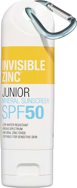 Invisible Zinc SPF50+ Junior Cream Clip-On Sunscreen 60g product packaging