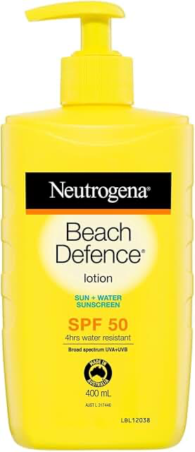 Neutrogena Beach Defence Sunscreen Lotion SPF50 product packaging