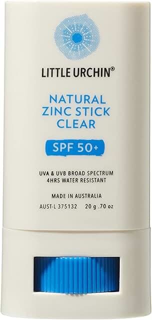 Little Urchin SPF50+ Natural Zinc Stick Clear 20g product packaging