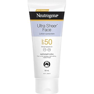 Neutrogena Ultra Sheer Face Lotion Sunscreen SPF50 88ml product packaging