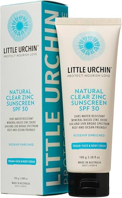 Little Urchin Natural SPF30 Sunscreen 100g product packaging