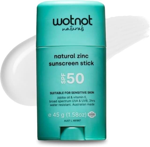 Wotnot Non-Nano Zinc Sunscreen Stick SPF50 45g product packaging