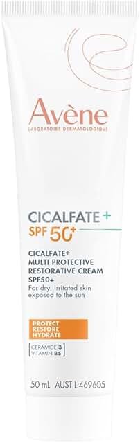 Avene Cicalfate+ Multi Protective Restorative Face Cream SPF50+ product packaging
