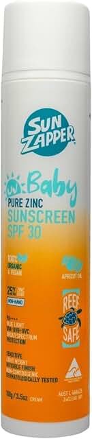 Sun Zapper Baby Pure Zinc Sunscreen Cream SPF30 100g product packaging