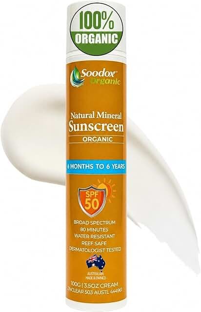 Soodox Zinc Mineral Baby Sunscreen SPF50 100g product packaging