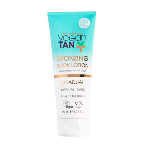 VeganTan Gradual Bronzing Body Lotion Medium Dark 200ml product packaging